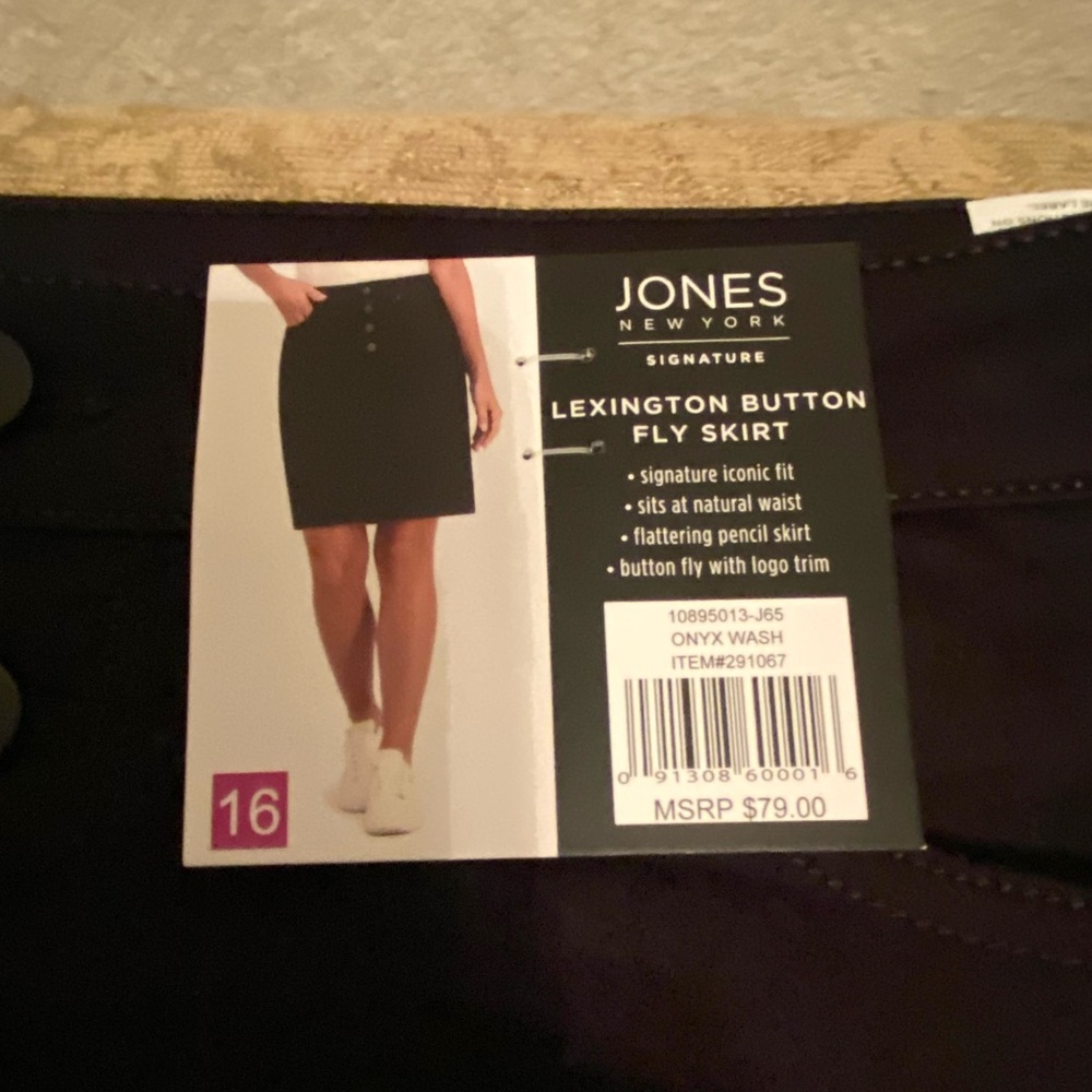 Jones New York Lexington Button Fly Skirt Size 16 NWT